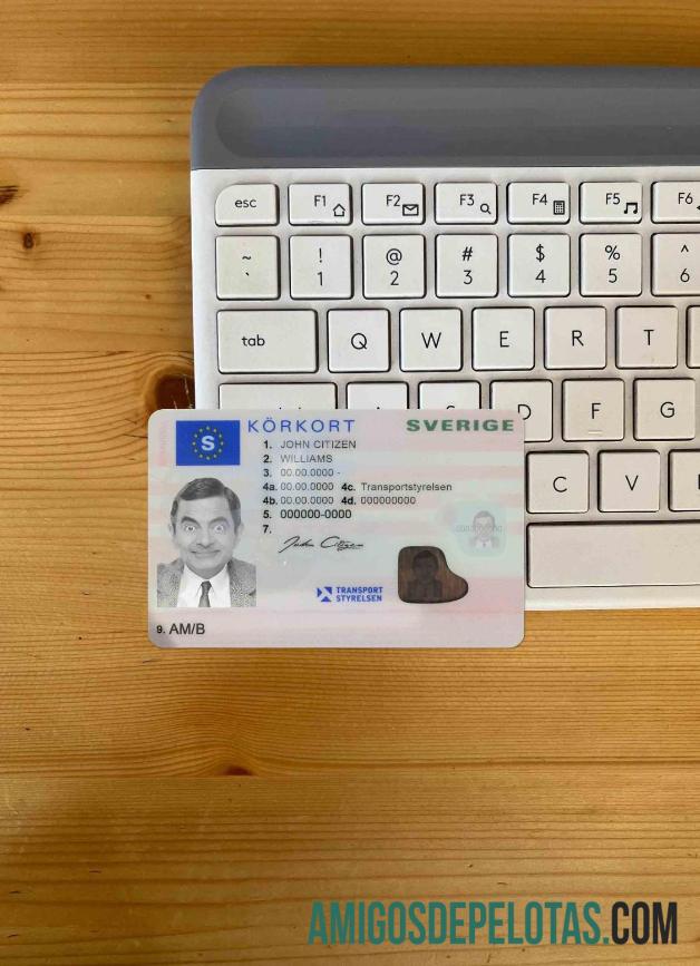 Carta de condução da Suécia (2016 presente) fotolook frente baixar para verificação